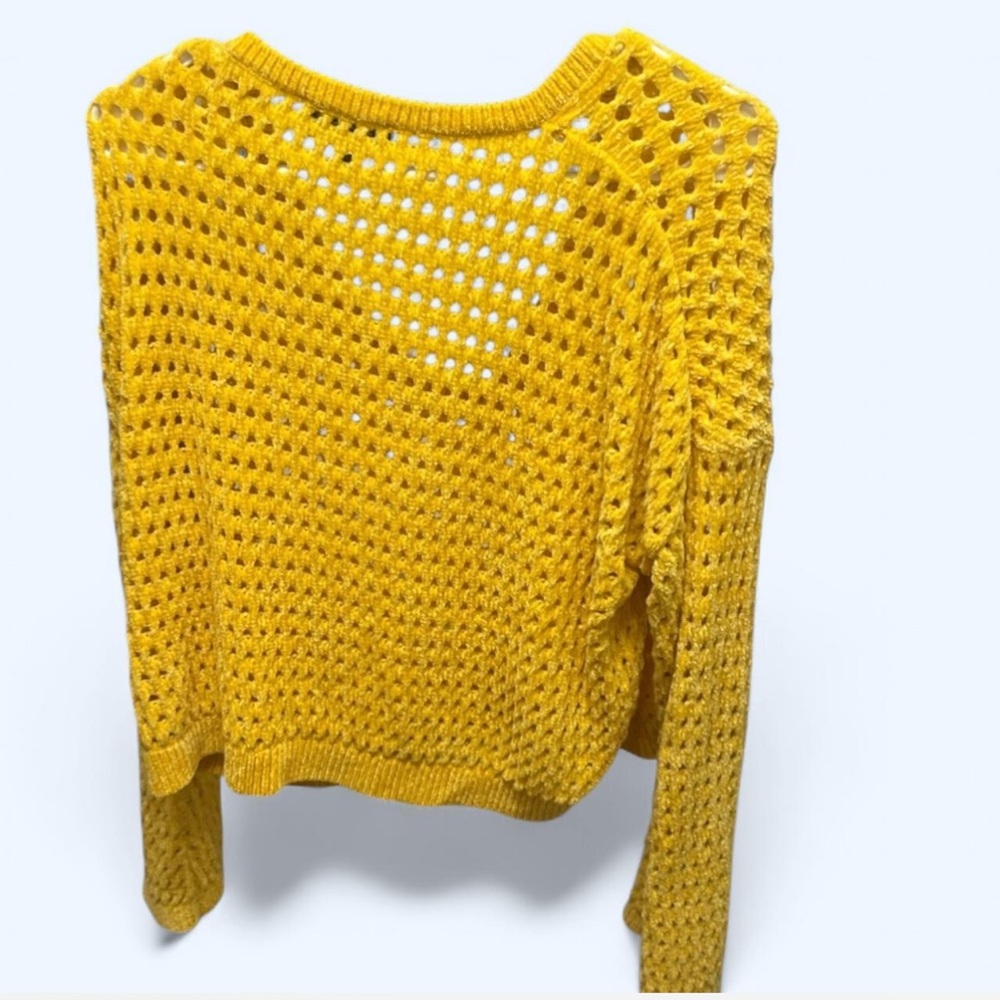 Express Yellow Knit Sweater - Picture 2 of 5